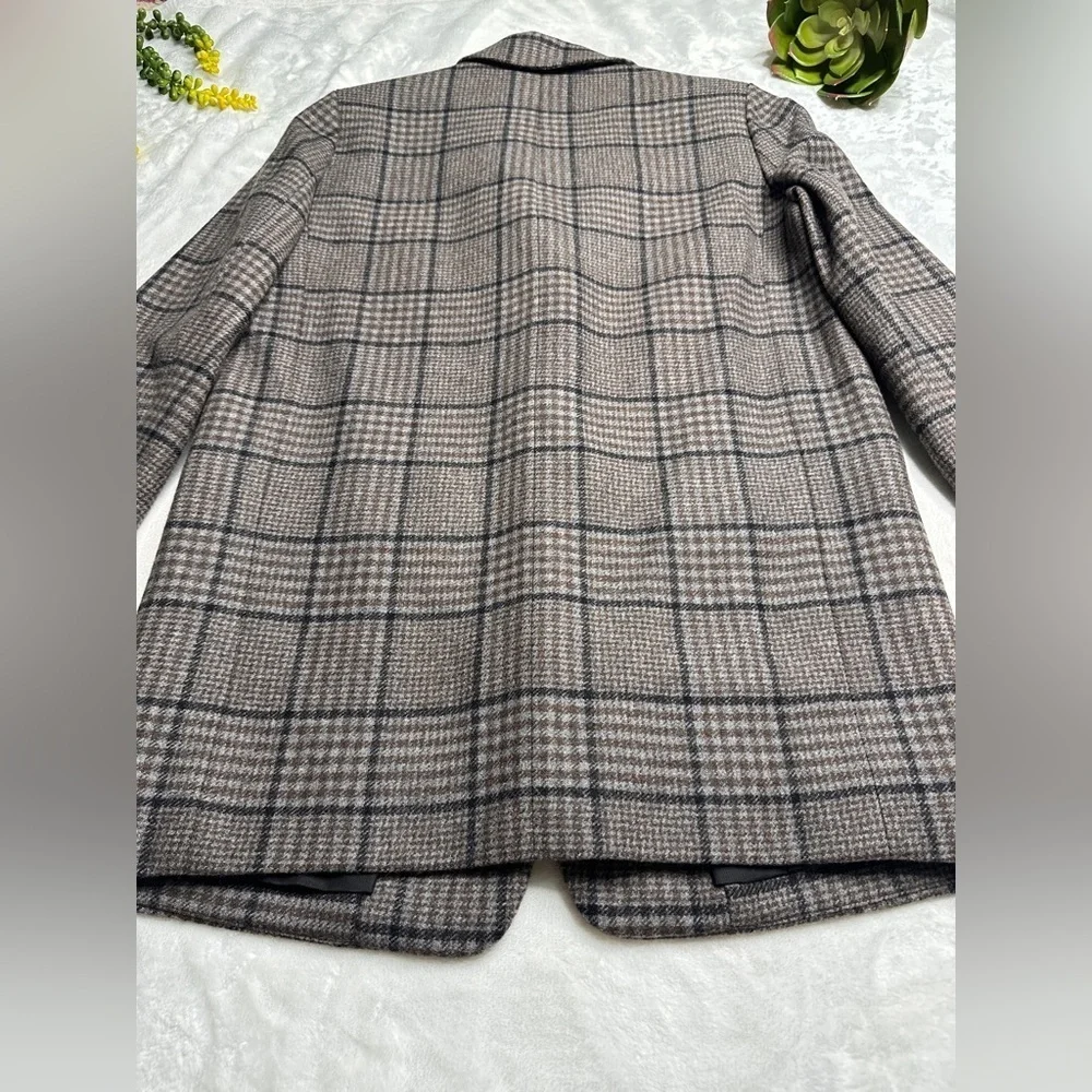 Everlane the Italian Wool Oversized Blazer Jacket in Glen Plaid Womens Size 00